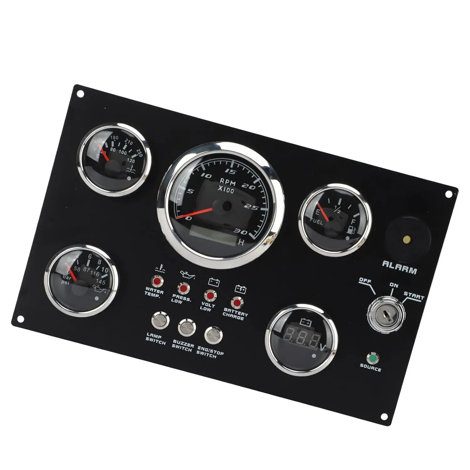 12V Waterproof Marine Instrument Boat Instruments Controller 4 Sensors