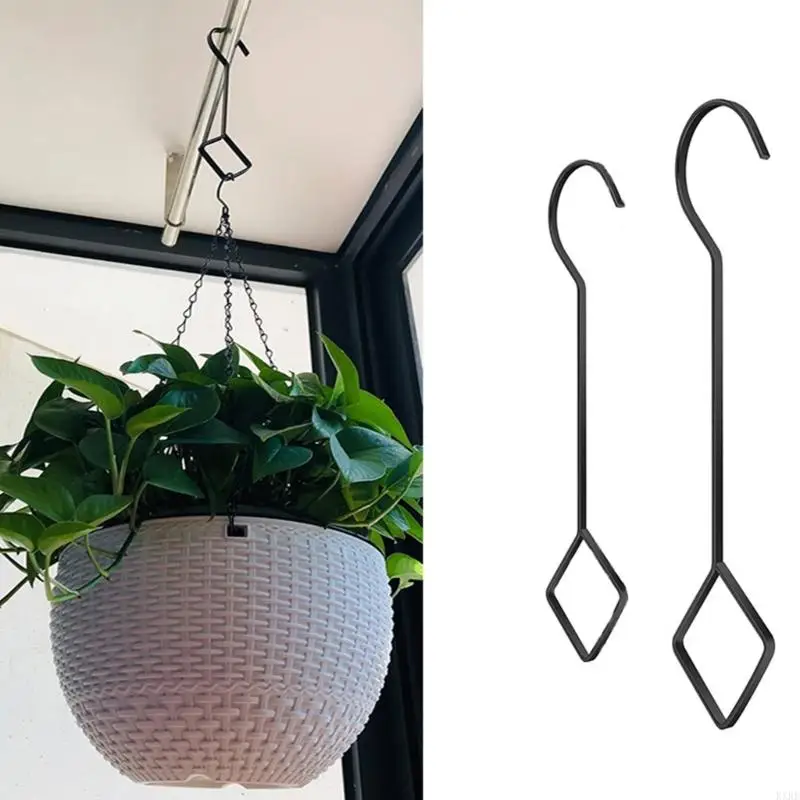 Long Metal Hook Rustproof Vertical Storage Upgrades for Indoor Outdoor KXRE