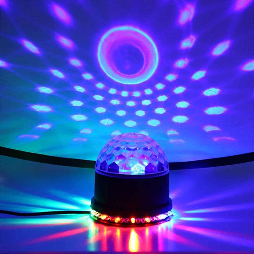 LED Party Light Magic Ball Strobe Lamp, RGB Color, Atmosphere Decoration for Holiday and Party, EU and US Plug, AC 85-265V