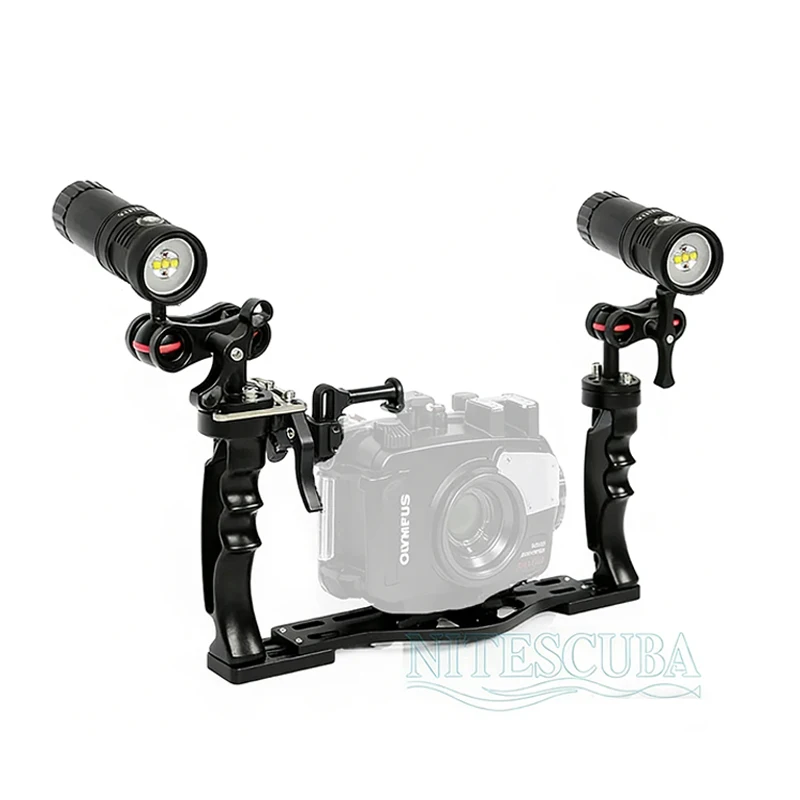 

Комбинированный комплект с ручкой для дайвинга Nitescuba, кронштейн, триггер затвора с S18/V20, 3600 люмен, видеосвет, подводная камера, фотография