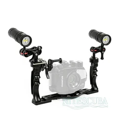Nitescuba Diving Handle Tray Combo Kit Bracket Shutter Trigger With S18/V20 3600 Lumen Video Light Underwater Camera Photograph