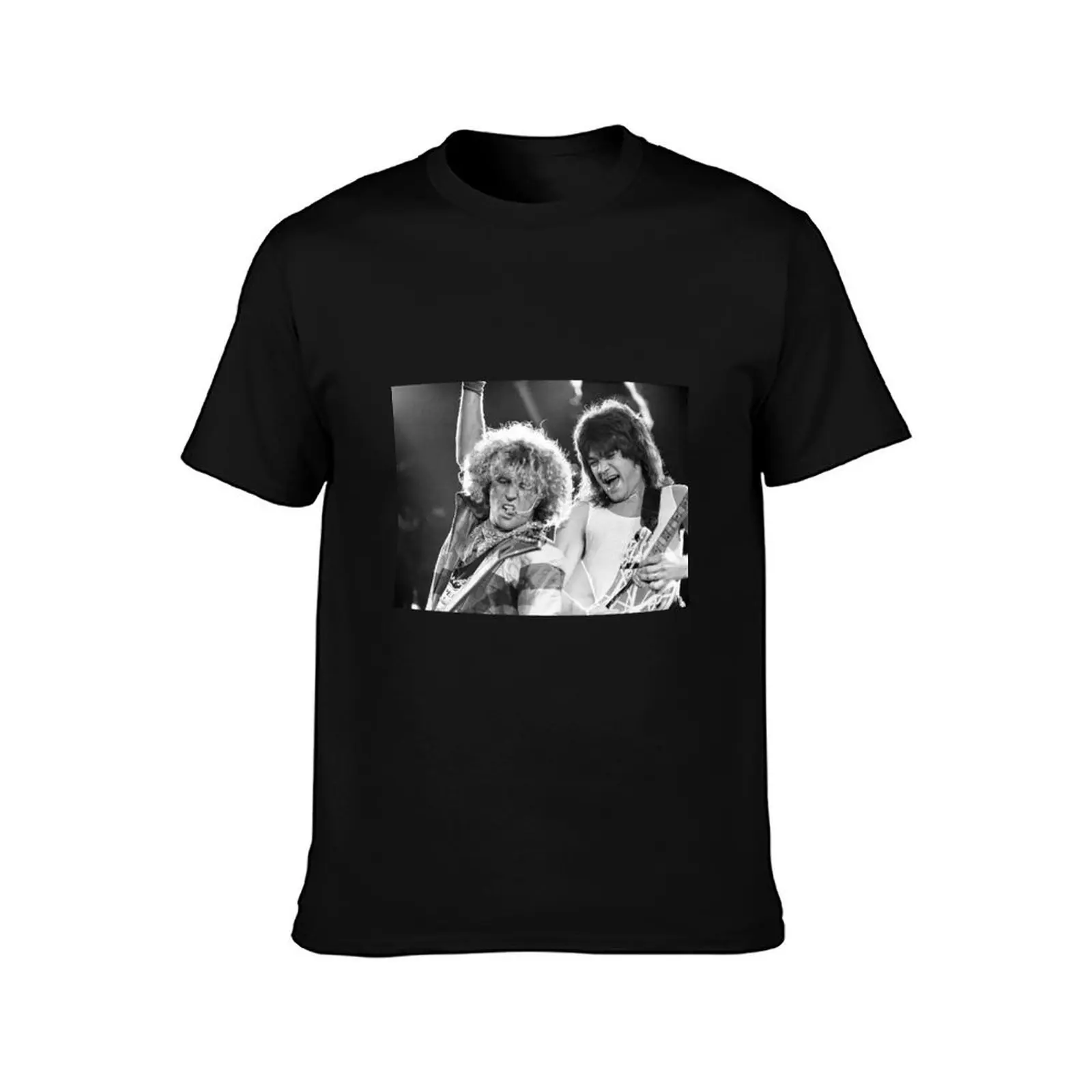 Sammy Hagar and Eddie VanHalen T-Shirt Summer Casual Cotton Tee Oversized Streetwear Tops Vintage Graphic Print 100% Cotton