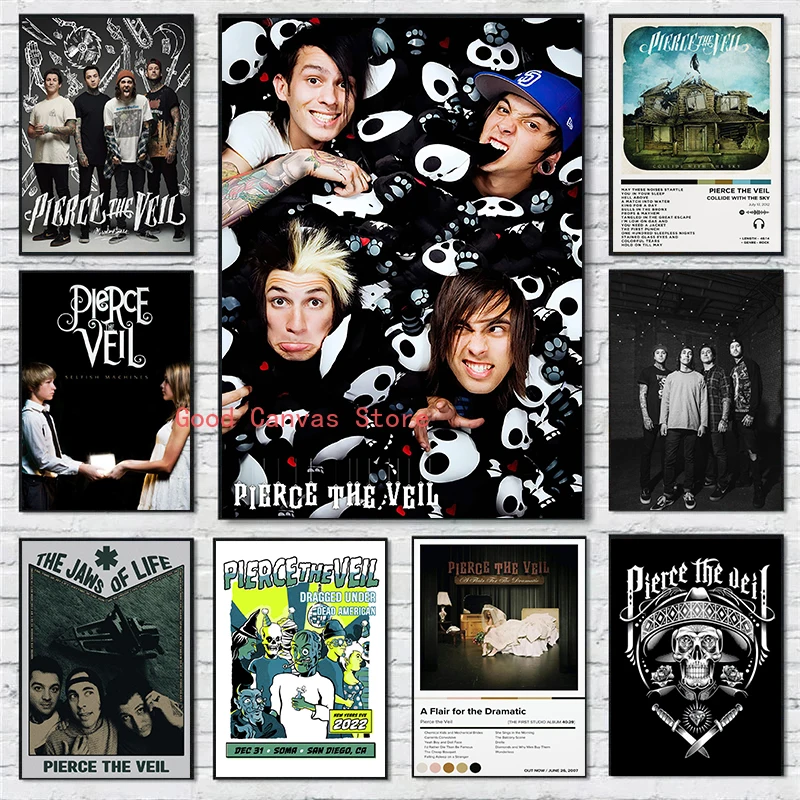 Pierce The Veil Band Collide With The Sky Canvas Painting Pop Music Album Posters Prints Wall Art For Room Home Club Decor Gifts