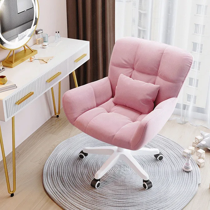 

Сидячий удобный домашний компьютерный стул для девочек, кабинет для спальни, стул для макияжа, офисный вращающийся стул с подъемной спинкой