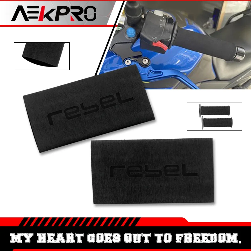 For Honda REBEL 300 500 CM CMX300 CMX500 1100 NBR Heat Shrinkable Universal Handlebar Grip Cover Motorcycle Grips Gloves Sleeve