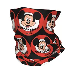 Custom Mickey Mouse Club Symbol Neck Gaiter Women Men Windproof Winter  Bandana Scarf for Cycling