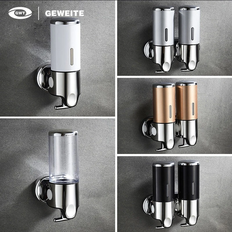 Wall mounted bathroom shower shampoo soap dispenser, bathroom accessories, shampoo nozzle 450ml * 3