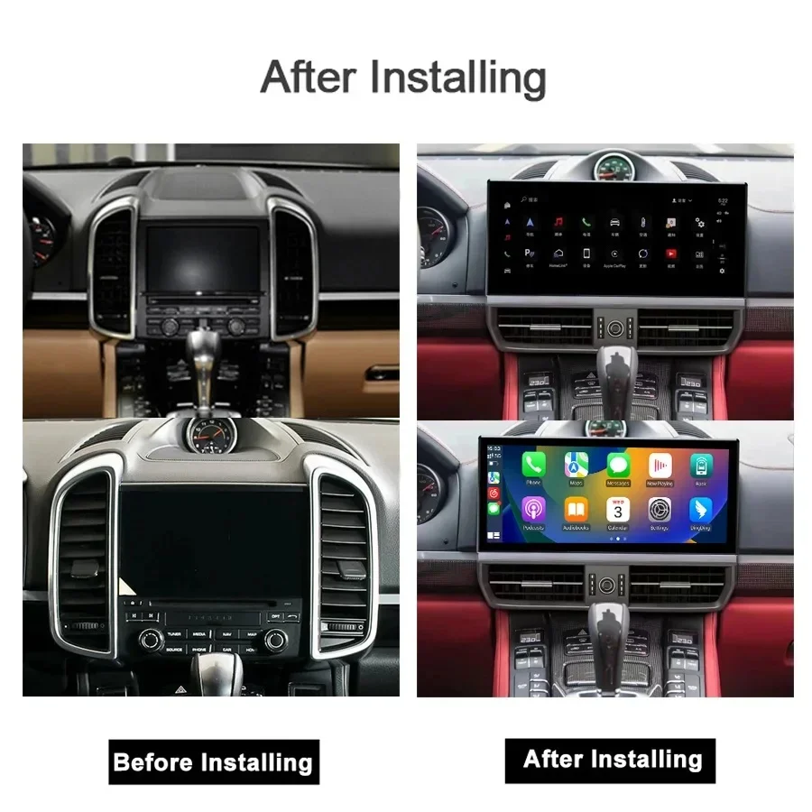 AA Carplay For Porsche Cayenne 2011-2018 Auto Android 14.0 4G LTE IPS Car DVD Player GPS map WIFI Bluetooth RDS Radio Head unit