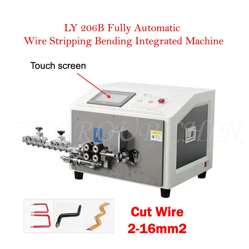 

LY 216B Touch Screen Hybrid Stepping Motor 4 Wheels Pneumatic Fully Automatic Wire Stripping Bending Integrated Machine For PVC