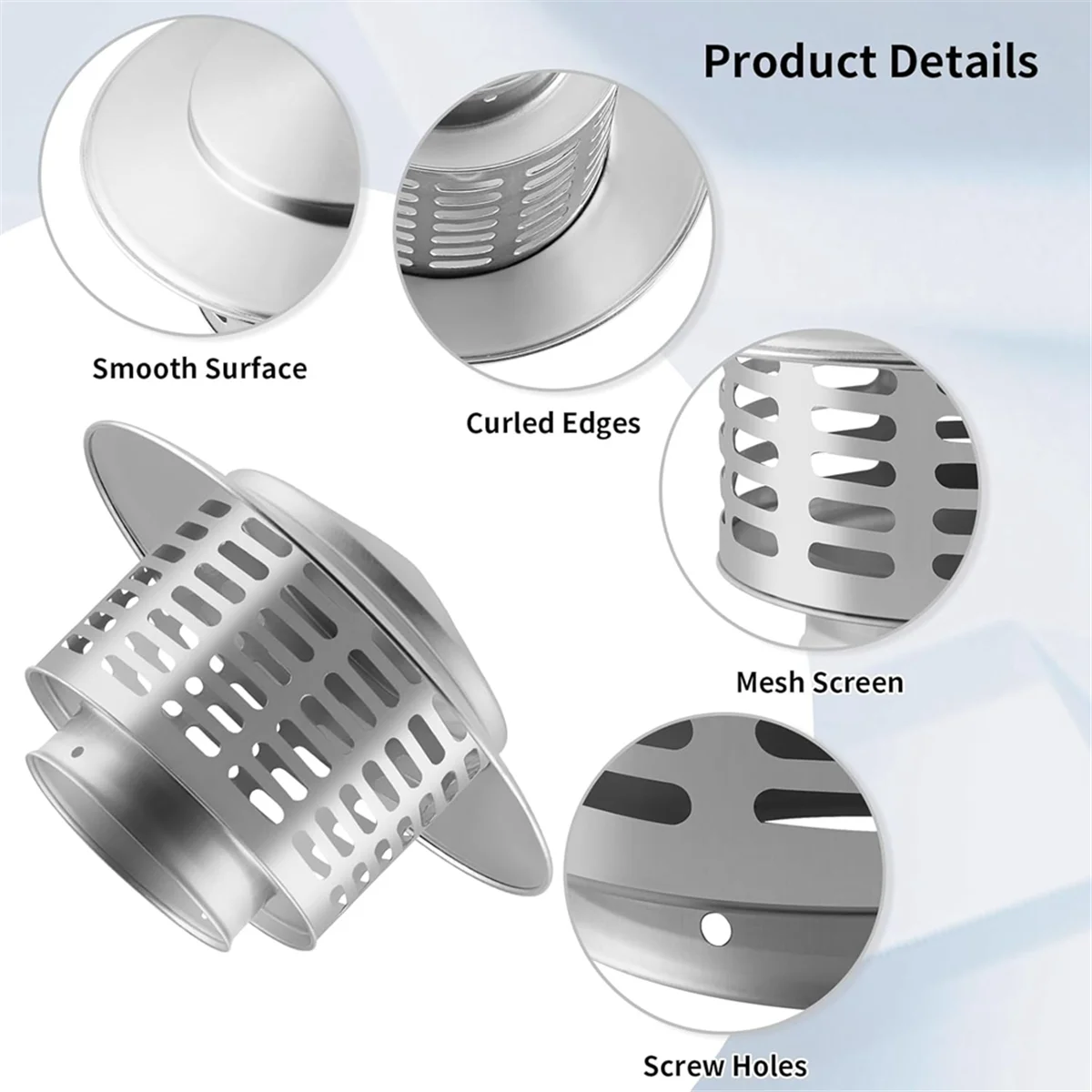 

Круглая крышка дымохода из нержавеющей стали, коническая верхняя крышка дымохода с экраном, наружная крыша, крышка экрана камина BJKL