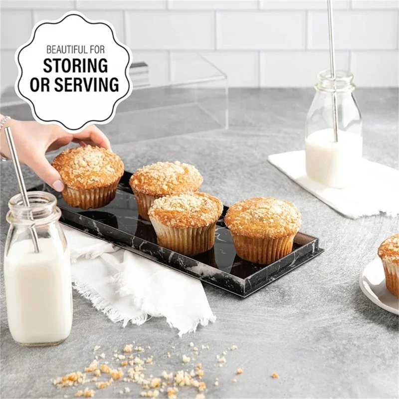 Elegant Rectangular Cake Display Case Rectangular Cake Tray Acrylic Cake Display Box Present for Baking Enthusiasts