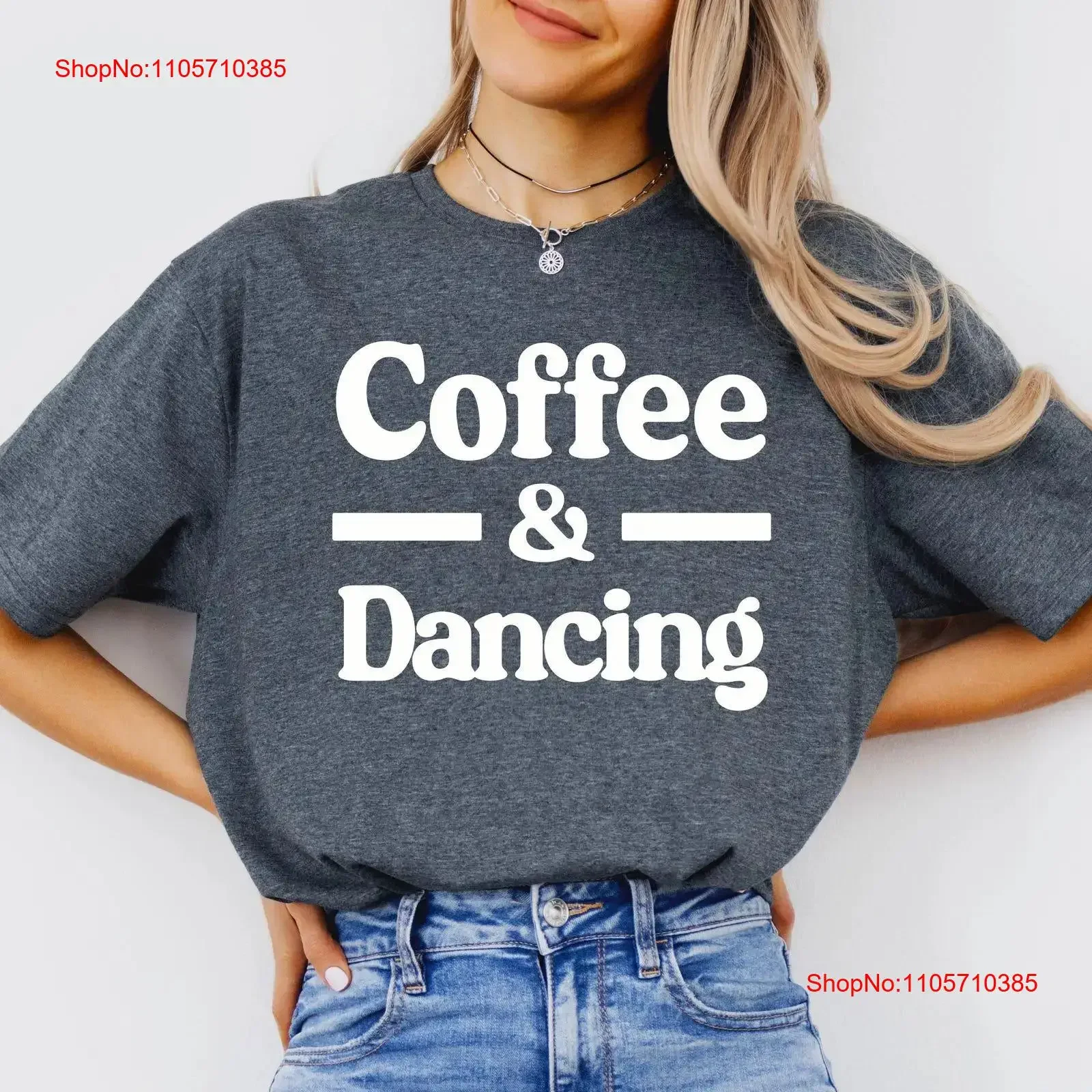 T-shirt Softstyle Coffee Dancing pour les amateurs, les passionnés, les amis et la famille, style vintage, délavé, streetwear tendance, décontracté et doux