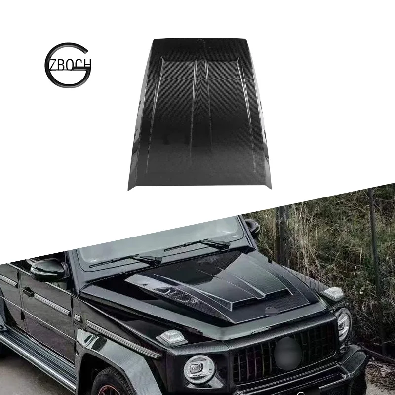 

Car W464 B Style Dry Engine Cover Bonnet for Mercedes G Class G Wagon W464 G350 G500 G550 G63 Carbon Fiber Hood Front Car Bonnet