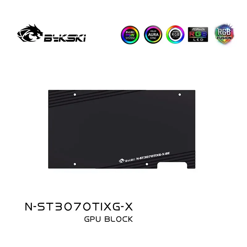 Bykski N-ST3070TIXG-X GPU Water Block for Zotac 3070TI-8G6X X-GAMING OC Graphics Card Cooled/with Backplane / Radiator Coolling
