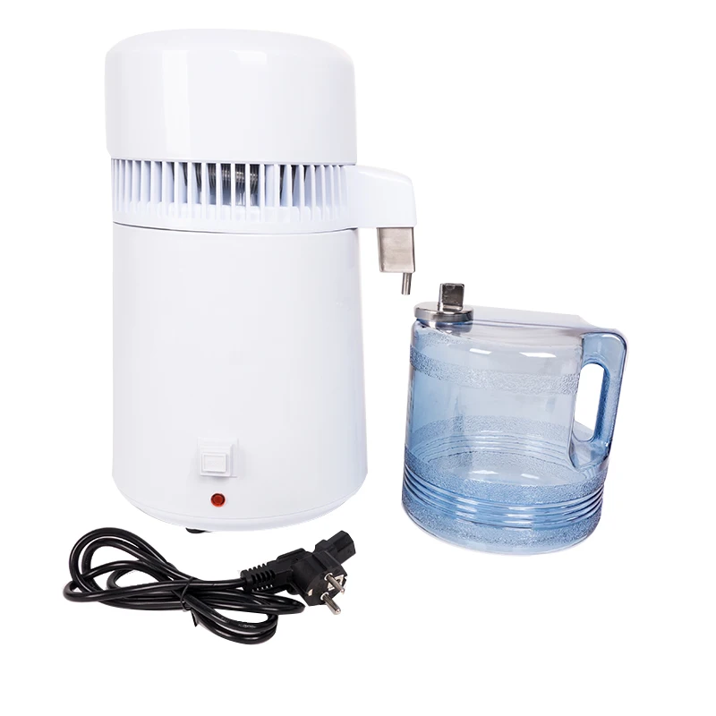 DIVEDEER Distilled Water Machine Filter Stainless Steel Electric Distillation Purifier Water Distiller 220V 750W 4L