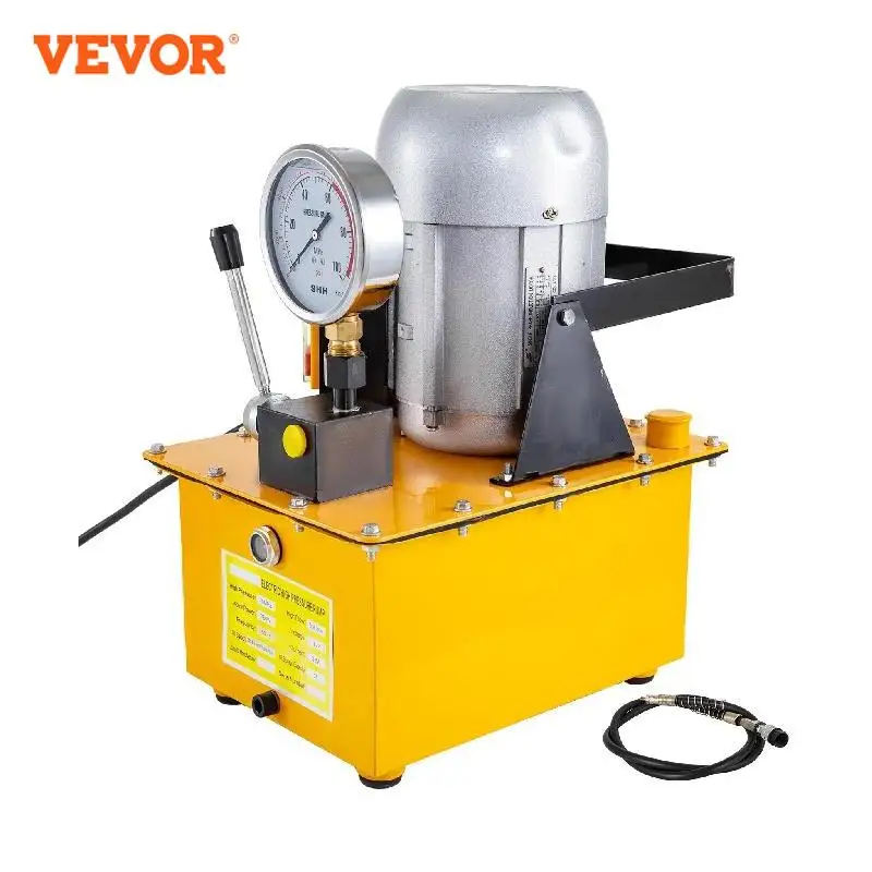 VEVOR 750W Electric Driven Hydraulic Pump Single/Double Acting Solenoid/Manual Valve Hydraulic Oil Station High Pressure Pump