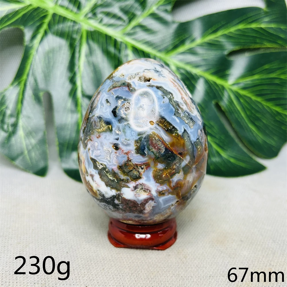 Ancient Sea Jasper Stone Egg Natural Gemstone Home Room Decoration Gift Energy Crystal Healing Witchcraft Altar Prayer Meditatio