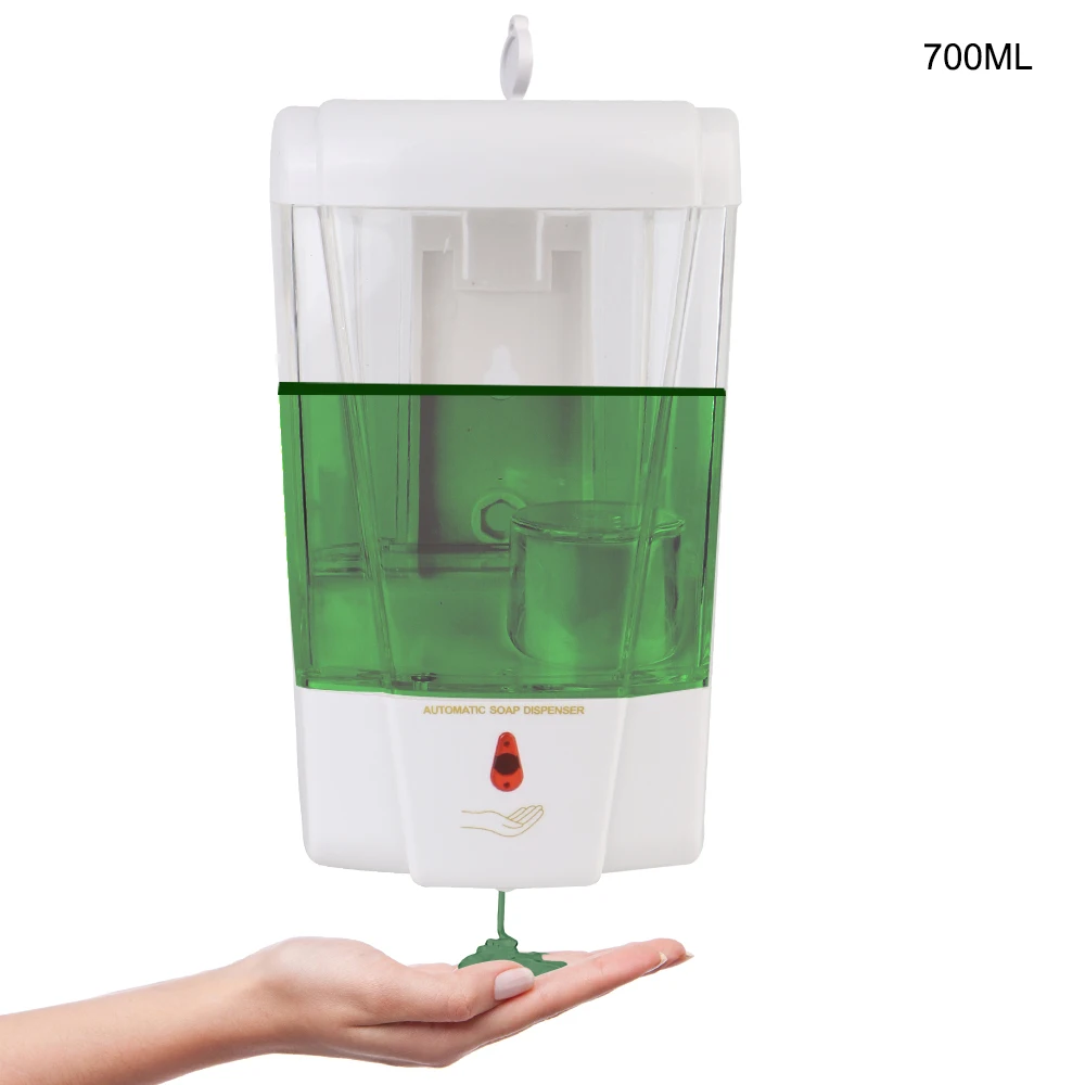 Touch-free Lotion Pump Touchless Liquid Wall-Mount for Kitchen Bathroom Automatic IR Sensor Soap Dispenser 700ml