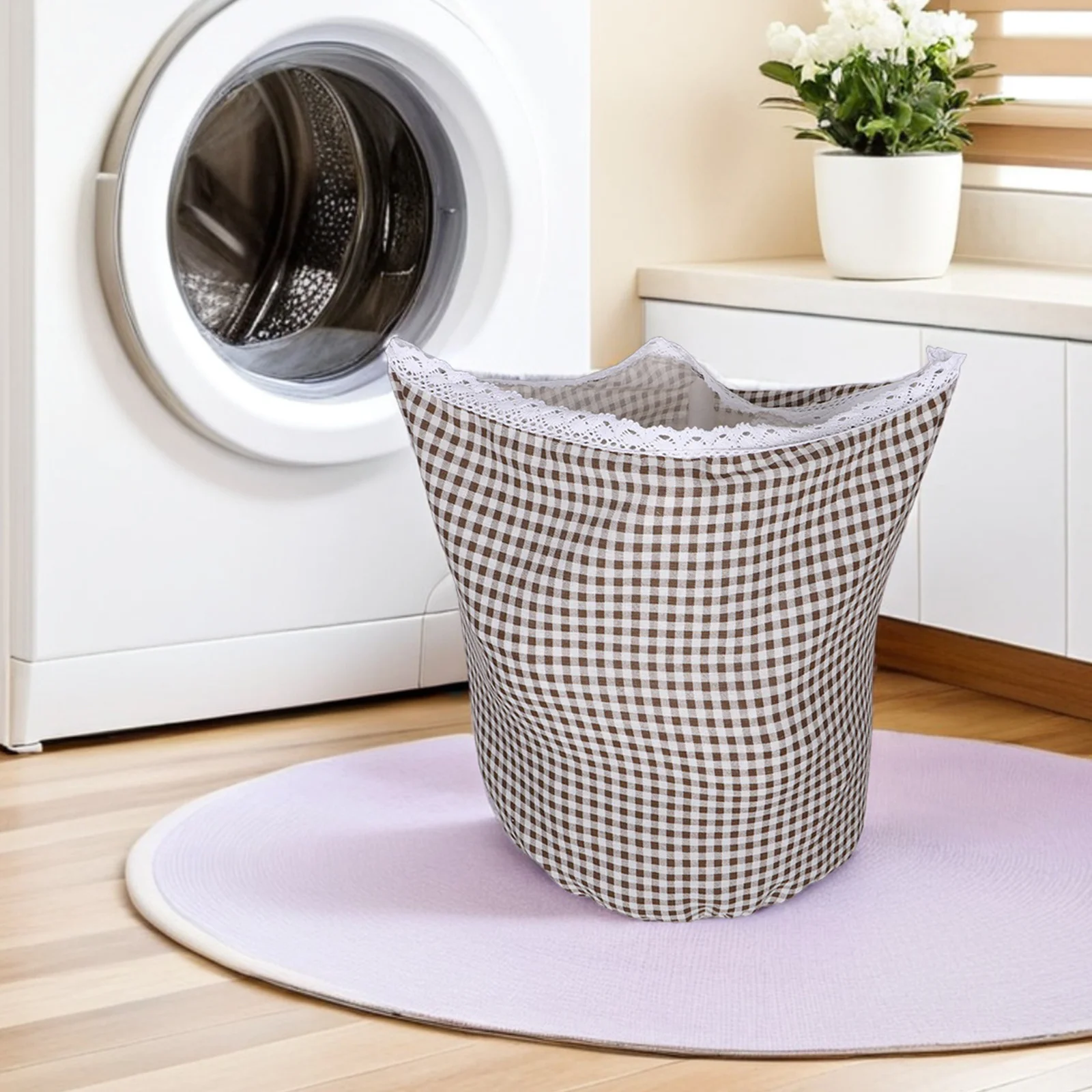 

20.24x15.13 Inch Laundry Basket Liner Replacement Fabric Insert for Wicker Rattan Baskets Washable Cloth Hamper Liner for Home