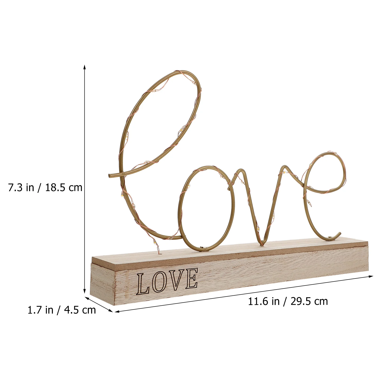 Creative Alphabet Atmosphere Light Romantic Night Lamp Powered Iron Craft Decorative Light Simple Desktop Lamp For