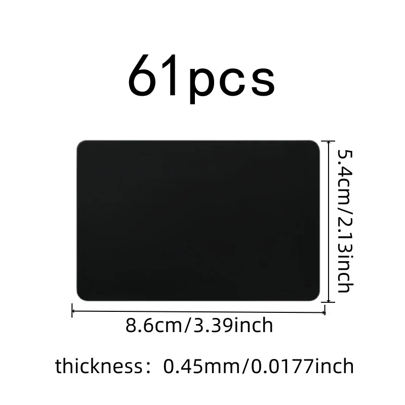 61 pcs 0.45mm Laser Engraving Cards, Durable Scratch Resistant, suitable for DIY Engraving Projects, Aluminum Smooth Surface
