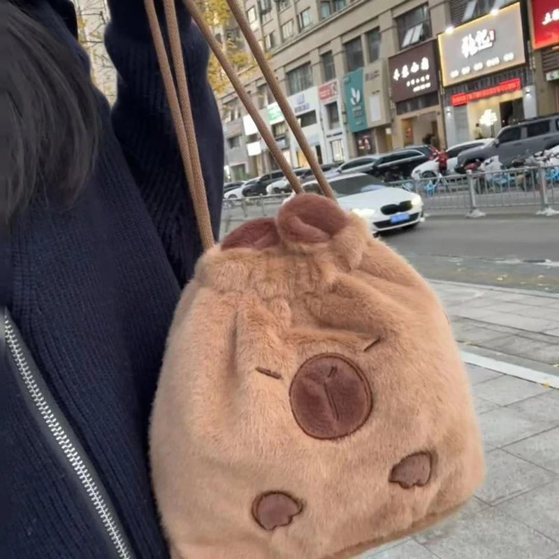 حقيبة تخزين كابيبارا القطيفة للطلاب، حقيبة أقلام رصاص، أدوات مكتبية جميلة، حقيبة يد كابيبارا اللطيفة لمستلزمات ديكور الحفلات