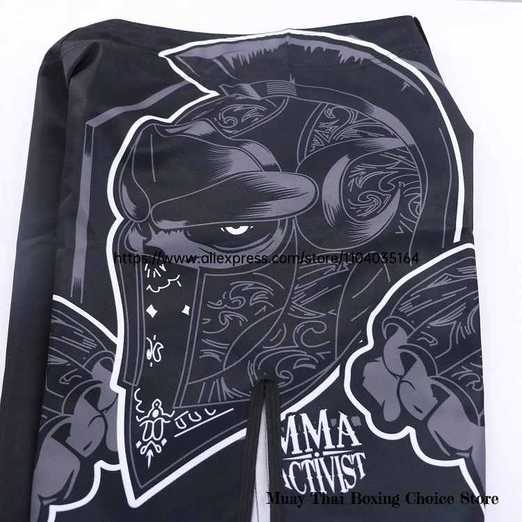 MMA-Shorts zum Training, Kickboxen, Drache, schwarze Kampfshorts für Kampfsport, Cage Fight, Muay Thai, BJJ, Boxen, Grappling – Detail 16