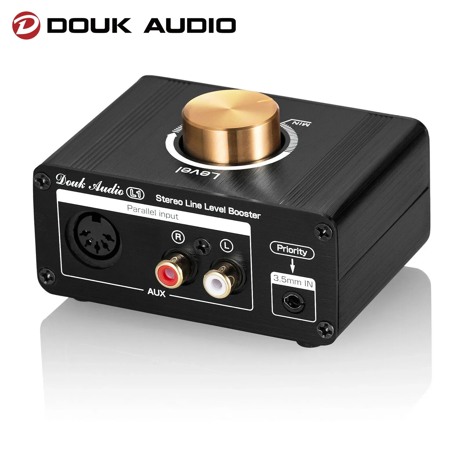 Douk Audio L1 Mini Stereo Line-Level-Booster Audio Signal Verstärker HiFi Digital Preamp Volume Control für Telefon TV Audio player