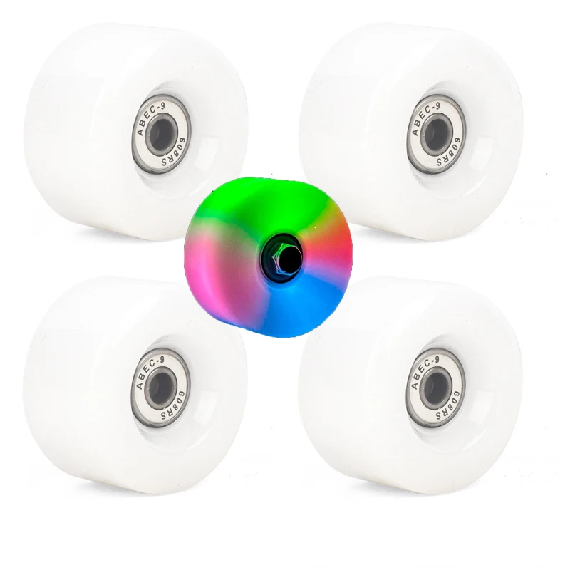 цена 85A 58x32mm 4 Pack Roller Skate Wheels with Bearings Installed Quad Light Up Wheels for Double Row Skating and Skateboard