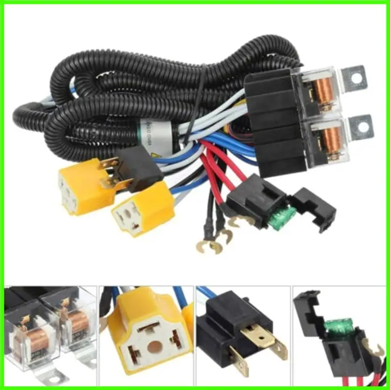 

H4 12V/24V Ceramic Fused Heavy Duty Automotive Wiring Harness Headlight Foglight