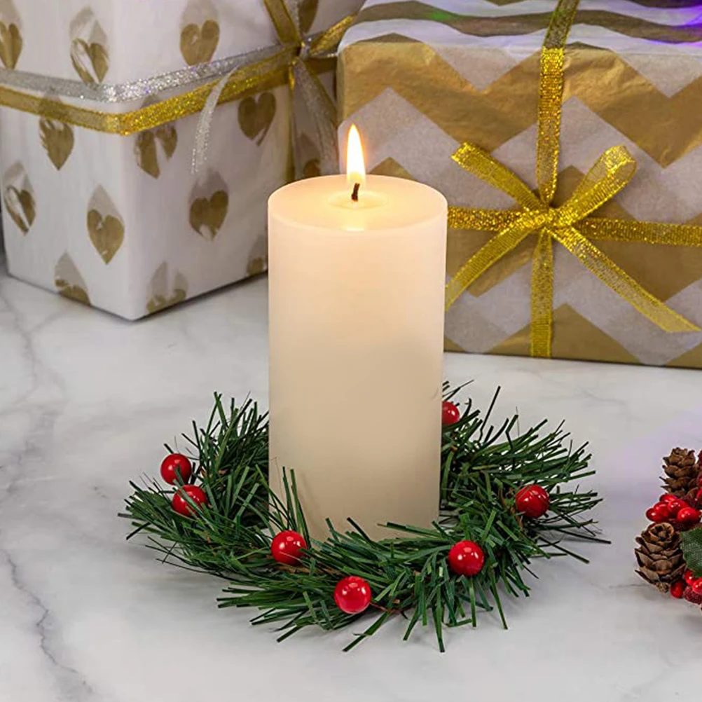 

1Set Christmas Decorative Berry Garland Bendable Iron Wire Realistic Branches Photo Prop Decoration Christmas