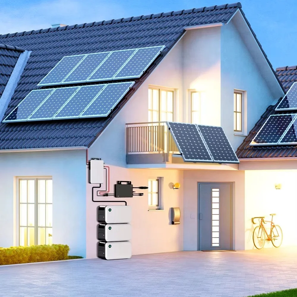Roof Ground Balcony Mounting Plug and Play On-grid Solar Power Generator System With Solar PV Panel Micro Inverter