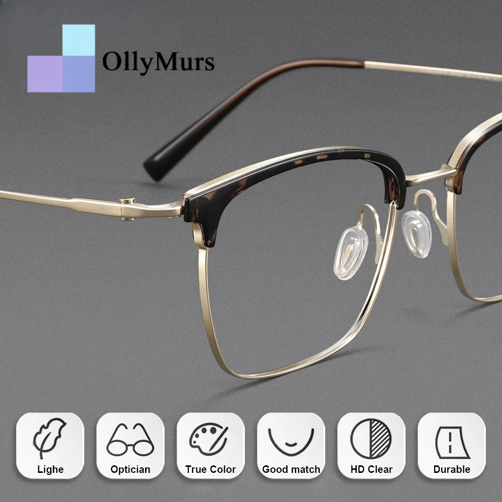 

Очки для чтения Ollymurs (L) Ultralight Ultralight Big Face Widen с защитой от синего света, от близорукости и дальнозоркости, мужские, по рецепту