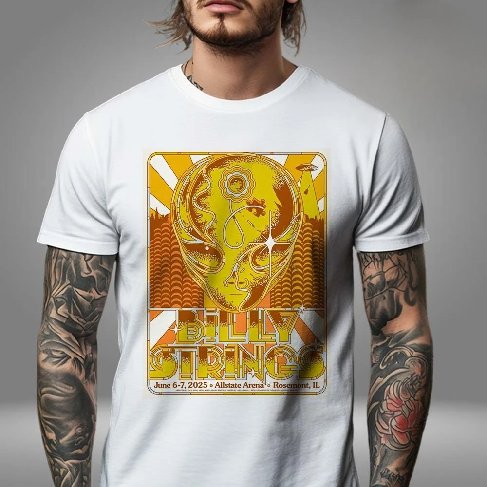 Nueva oferta Billy Strings mercancía exclusiva 2025 Tour Australia y Nueva Zelanda Spider camiseta Unisex de dos caras