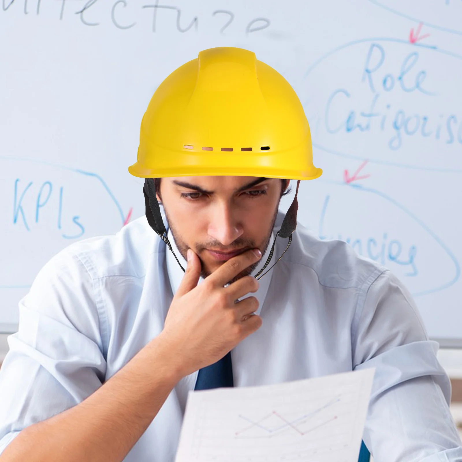 

Yellow Hard Hat for Men Construction Safety Bump Cap Protective Work Hat Plastic for Industrial Use