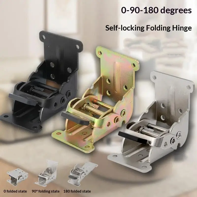 180 Degree Thickened Self Locking Foldable Hinge For Table Stool Furniture