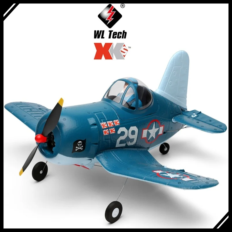 WLtoys XKA500 RC Airplane 4CH Electric F4U Corsair Warplane Model Fixed Wing Remote Control Foam Aircraft Toy for Adults and Kid