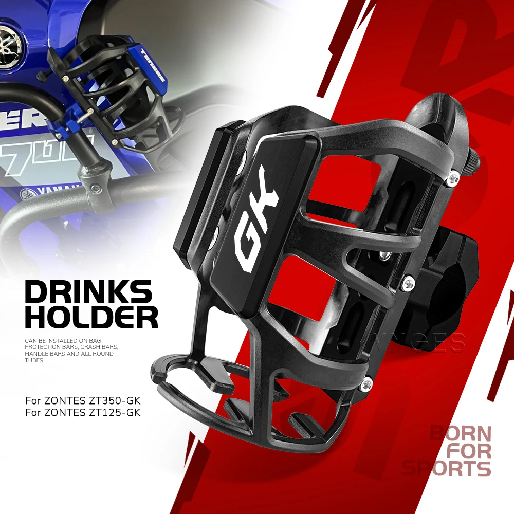 Motorcycle Beverage Water Bottle Cage Drinks Holder Water Cup Holder For ZONTES ZT350-GK ZT350GK ZT125-GK ZT125GK