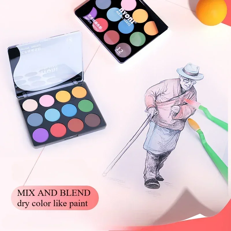 Nyoni Ultra doux artiste Pastel 1/12 couleur dans un étui à casserole appliquer avec des outils Sofft pour les meilleurs résultats peinture dessin médias mixtes