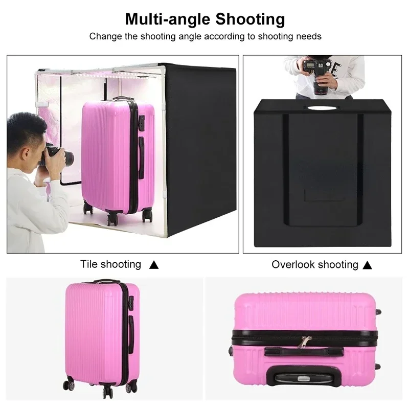2021 New Arrivals  80cm 80W 8500LM Portable Photo Studio Light Box with 3 Colors Backdrops Photography Accessories
