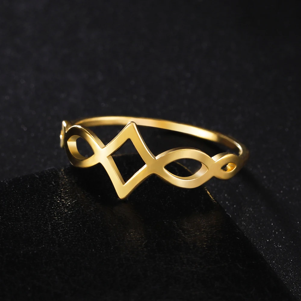 Teamer Celtic Elvish Ring for Women Gold Color Trend Stainless Steel Elvish Jewelry Birthday Wedding Gift 2024 New In Wholesale