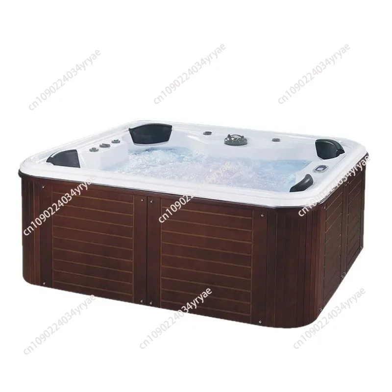 Bathroom Bathtub,4 Persons Tub Outdoor Spa Tubs Pool Whirlpool Massage Bathtub Relax Swim Spa Pool For Villa Garden Hotel
