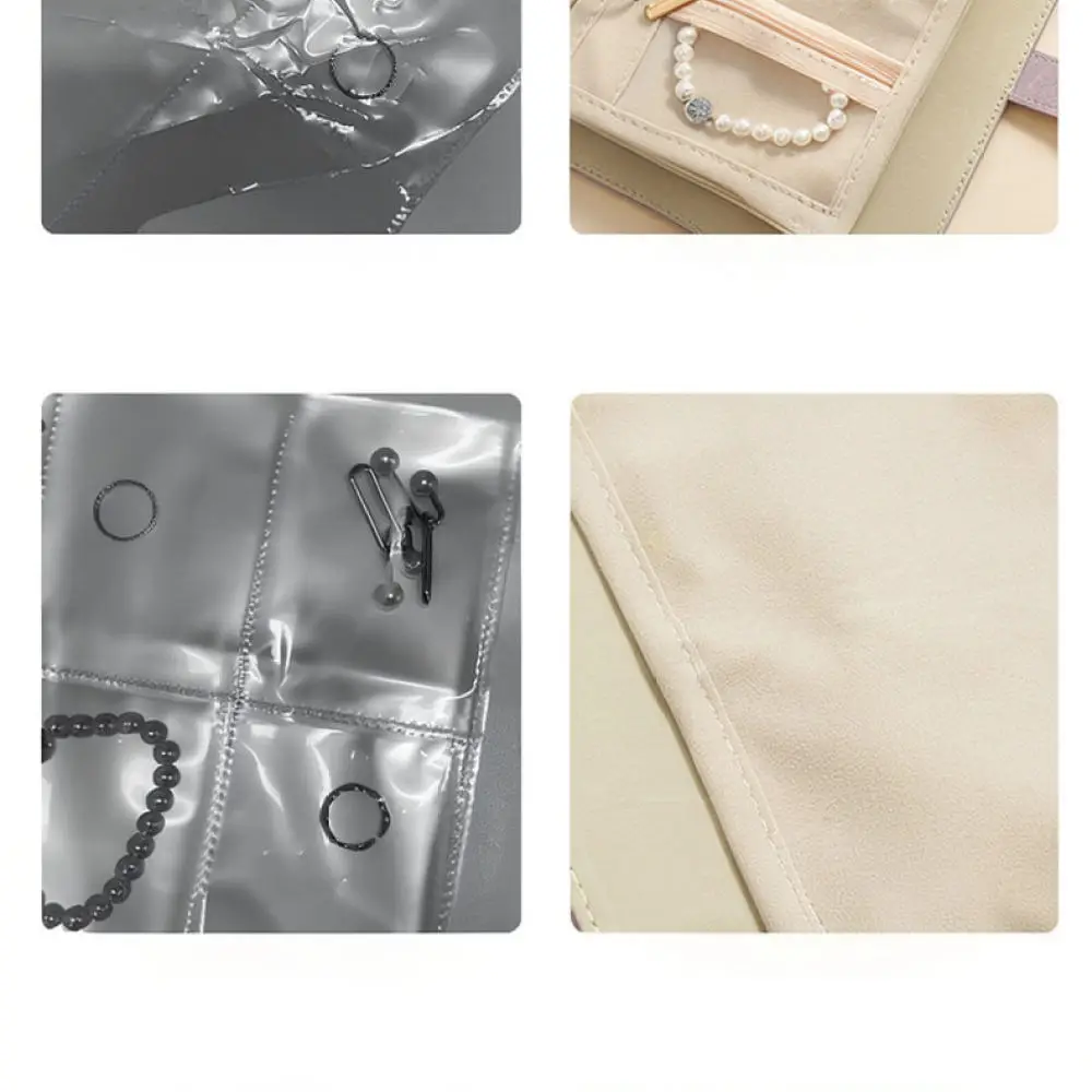Portable Jewelry Storage Book Organizer For Travel Case Necklace Ring Earring Display Holder Luxury Box