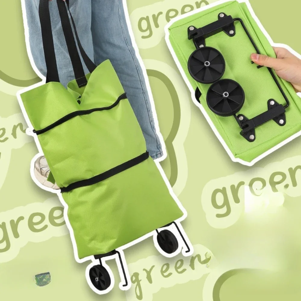 Home Utility Trolley Retractable Tug Bag Supermarket Shopping Bag Shopping Cart Folding Wheels Shopping Bag