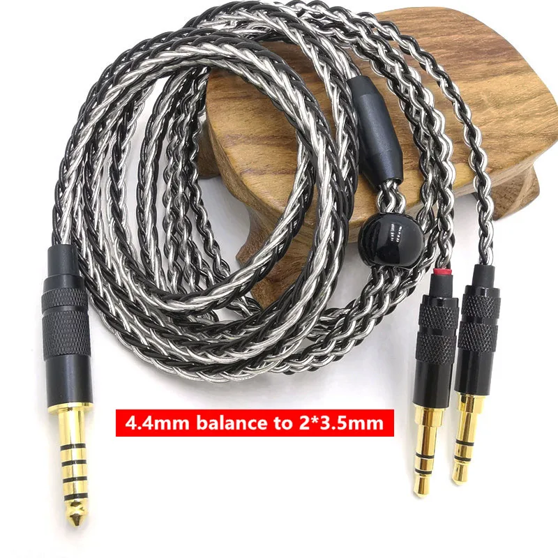 8 Core HE400SE Cable 3.5/2.5/4.4mm Plug to 2* 3.5mm plug for