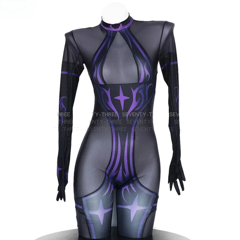 Spiel Dark Forces Hexe Body Uniform Rolle Spielen Punk Cyber Agent Kampf Engen Overall Outfits Cosplay Halloween Kostüm