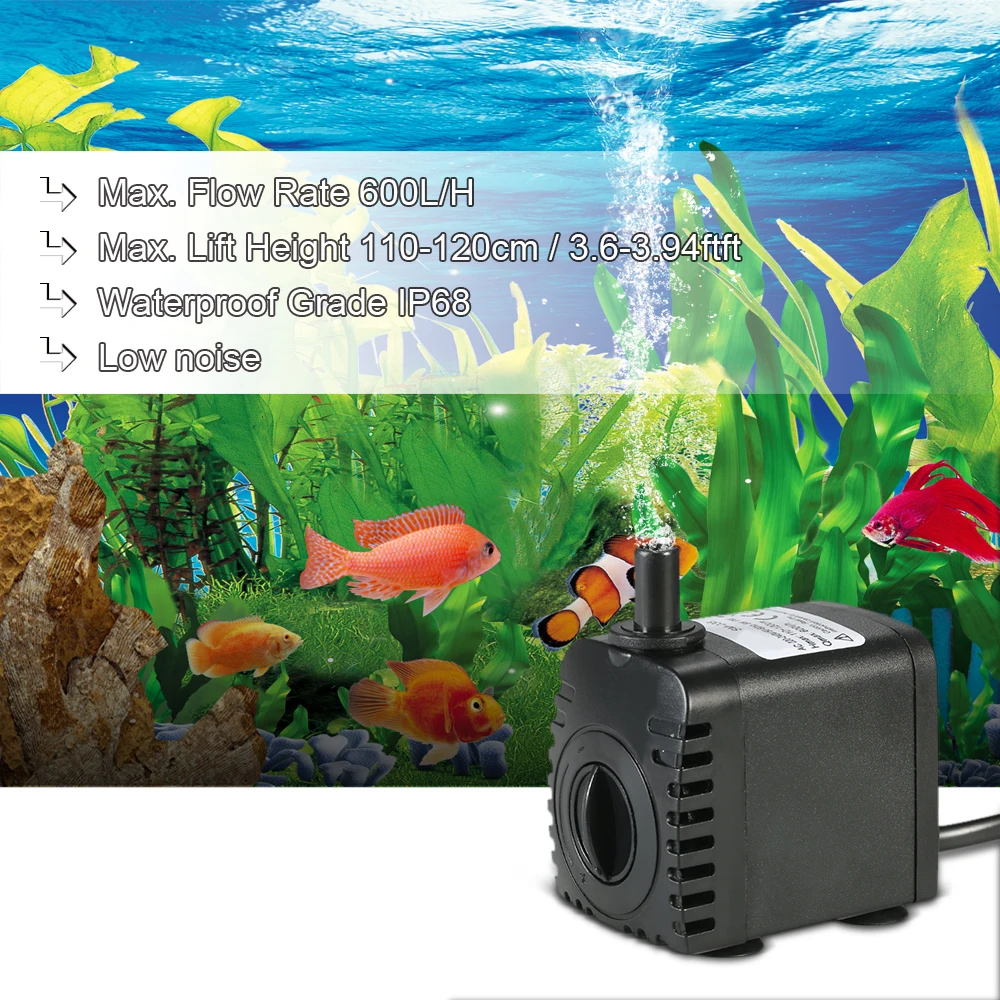 Landscaping Aquarium Water Pump 110v/220v High Pressure Sm-038 Silent Circulating Submersible Pump Filter Micro Pump Wave Maker