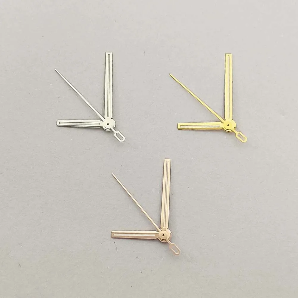 

3pcs Flat-Head Baton Hand Gold/Silver/Rose Green Luminous Watch Hands Replacement Needle for 8215/2813 Movement
