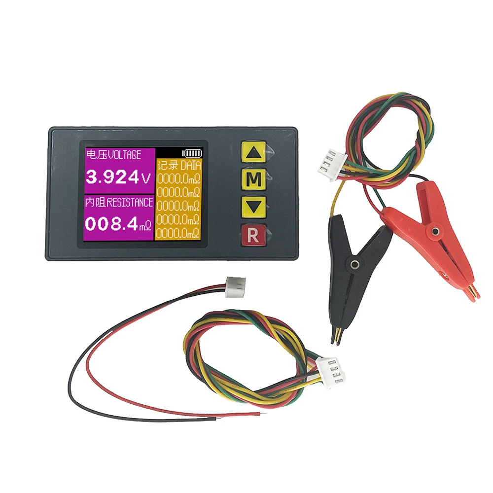 TS457 DC5V Voltage Internal Resistance Tester Detector AC 4-Wires Adjustable Voltmeter Battery Analyzer Tool With Kelvin Clip