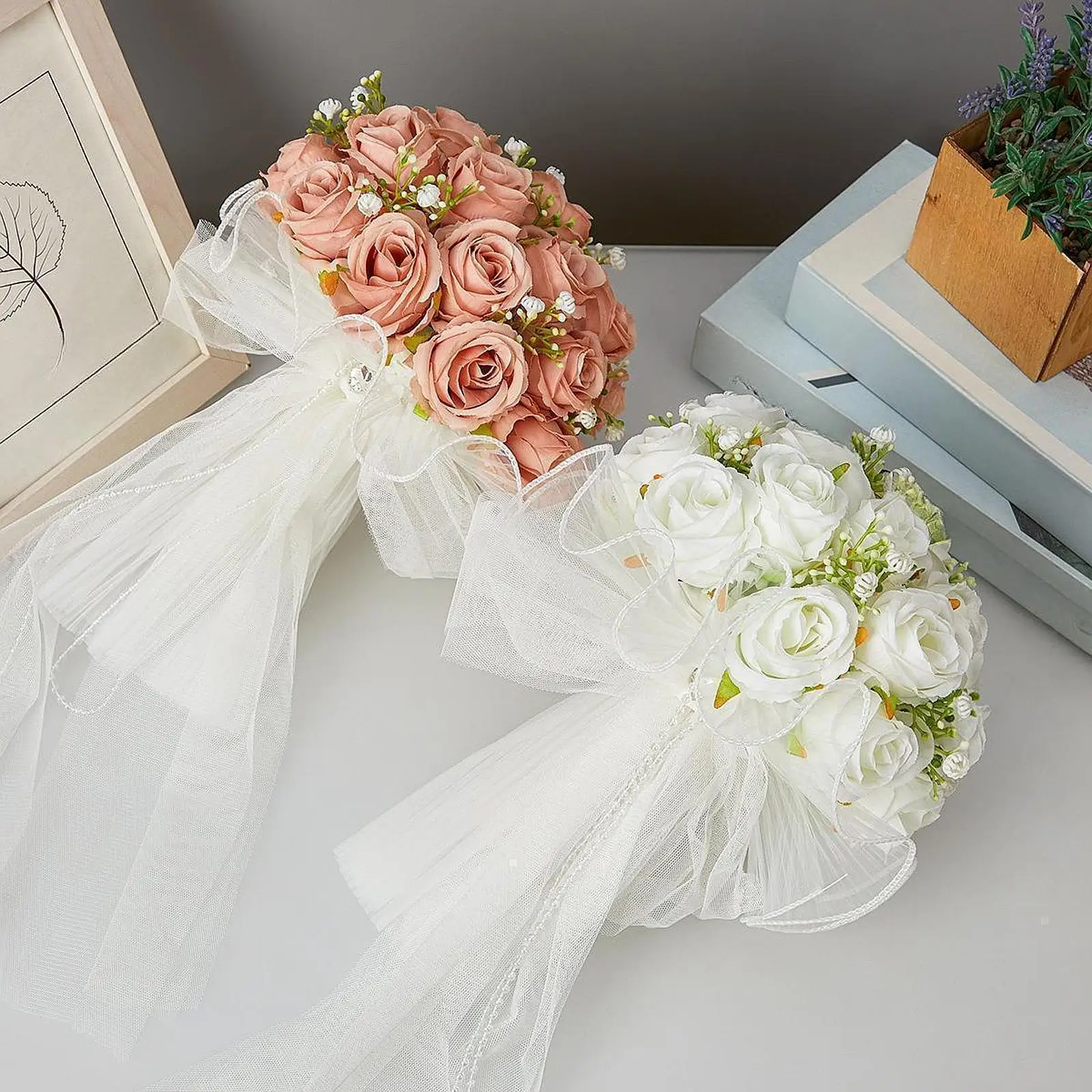 Bouquet de Patients Romantiques pour la Mariée, pour Remise de Diplôme, ixde Léon, Centres de Table de Mariage, Travailleurs de la Douche